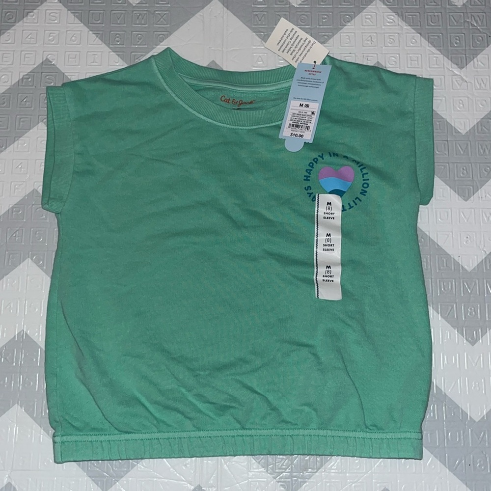 Girls short sleeve grip bottom shirt size 8